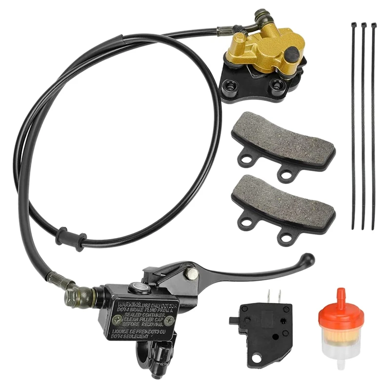 

Front Disc Hydraulic Brake Master Cylinder Caliper Assembly for 50Cc 70Cc 90Cc 110Cc 125Cc SSR Apollo RZF Db-X18 Taotao