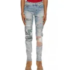 Джинсы мужские рваные, с камуфляжным узором, с дырками