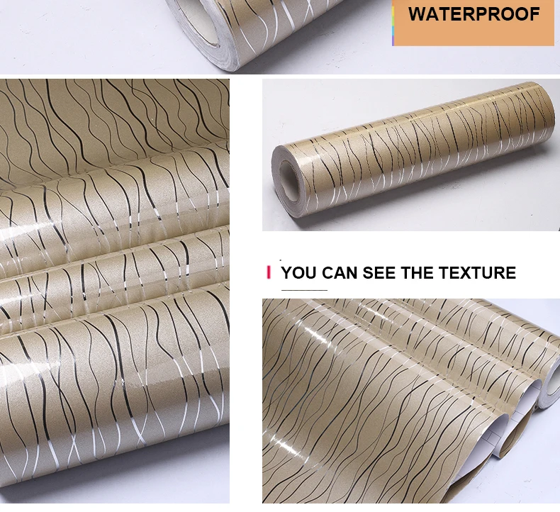 Self-adhesive waterproof wallpaper paint bathroom kitchen wardrobe furniture refurbished countertop contact paper PVC wall stick |