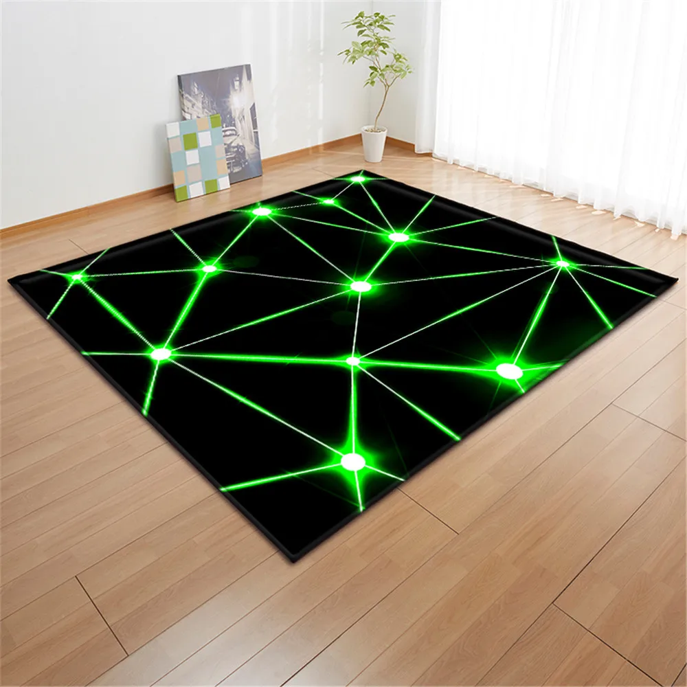 Современный абстрактный фланелевый нескользящий коврик для балкона обеденного