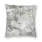 Пользовательский мраморный Серый Серебряный Золотой квадратный чехол для подушки домашний Декор 3D печать современный мраморный чехол для подушки с текстурой d для дивана