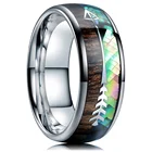 Кольцо мужское из карбида вольфрама, с инкрустацией