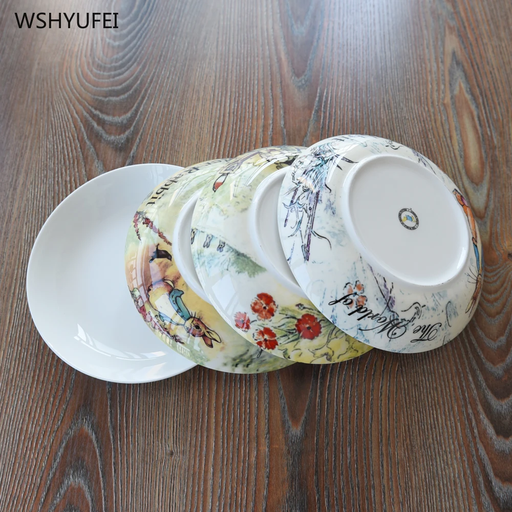 8 дюймов костяного фарфора креативный расписной милый кролик серии Питер Кролик