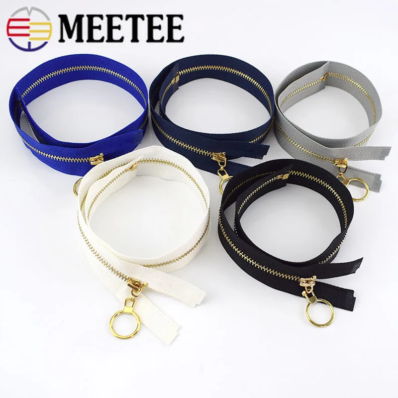 Meetee 5/10 шт. 40 70 см 3 # металлическая молния с открытым концом автоматической