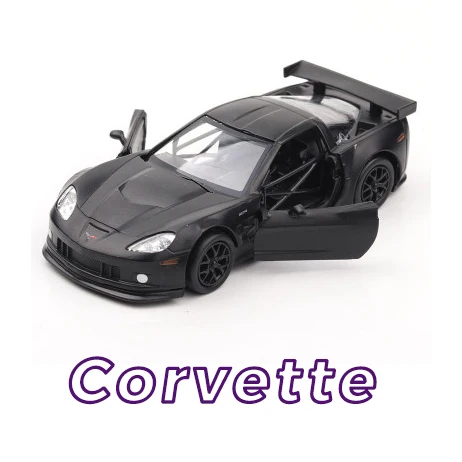 1:36 Масштаб сплава откатная модель автомобиля высокая имитация Corvette Американский