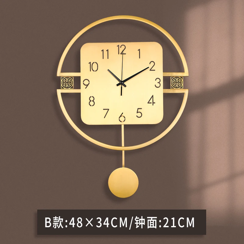 

Copper Industrial Wall Clock Living Room Modern Design Wall Clock Kitchen Large Gold Luxury Orologio Da Parete Home Decoration