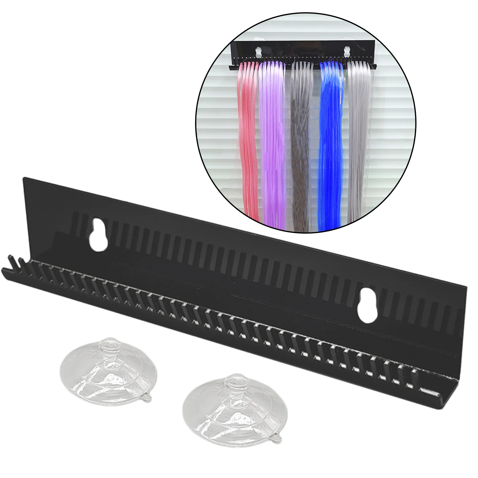 Professional Acrylic Hair Extensions Sectioning Holder Organizer Rack Hanger Beaded Weft Extension |