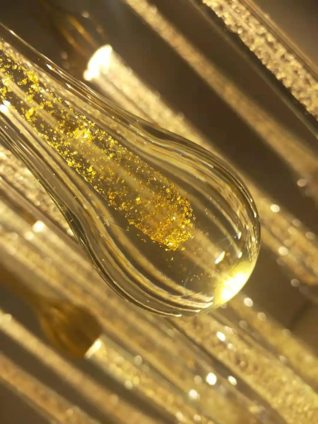 

Gold Water drop Bubble Crystal Creative Pendant Light European-style Luxury LED Lamps Glass Indoor Lighting Restaurant