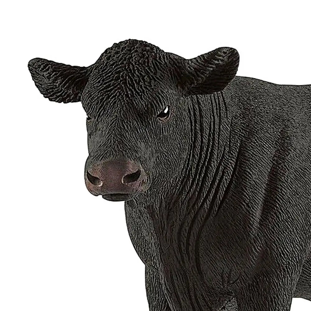 5 дюймов черный Angus бык игрушка фигурка из ПВХ оригинальный подлинный дикий