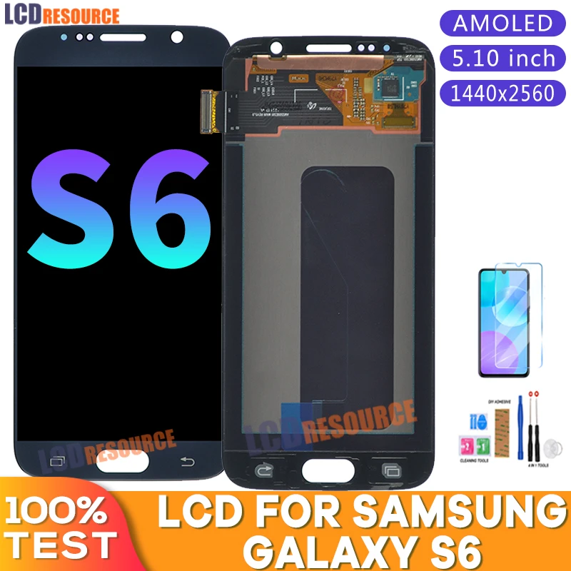 

5,1 ''AMOLED сменный ЖК-дисплей S6 для SAMSUNG GALAXY S6 G920 SM-G920F G920F G920FD сенсорный экран дигитайзер в сборе