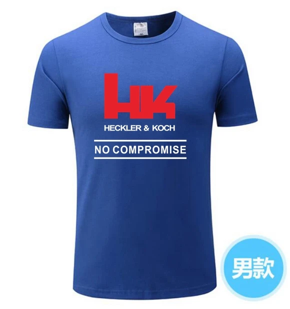 2020 HK Logo Heckler Koch Firearms No Compromise Man TShirt Short Sleeve Men's Tees T Shirt Men Neck Women T-Shirts XS-XXXL HH | Мужская