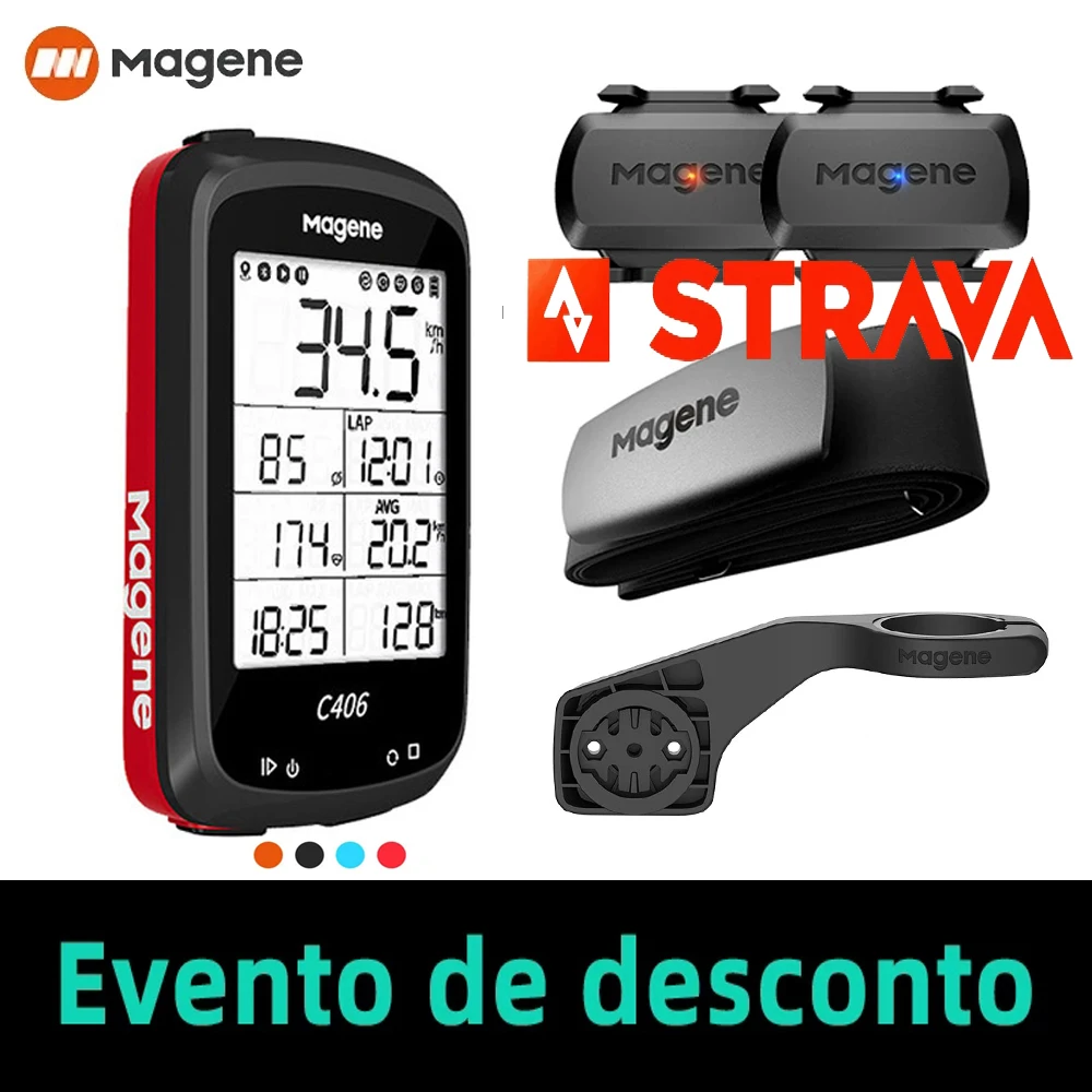 

Magene C406 GPS Bicycle Speedometer Wireless Bike Computer Bluetooth ANT+ Heart Rate Speed Cadence Sensor For Wahoo Zwift Strava