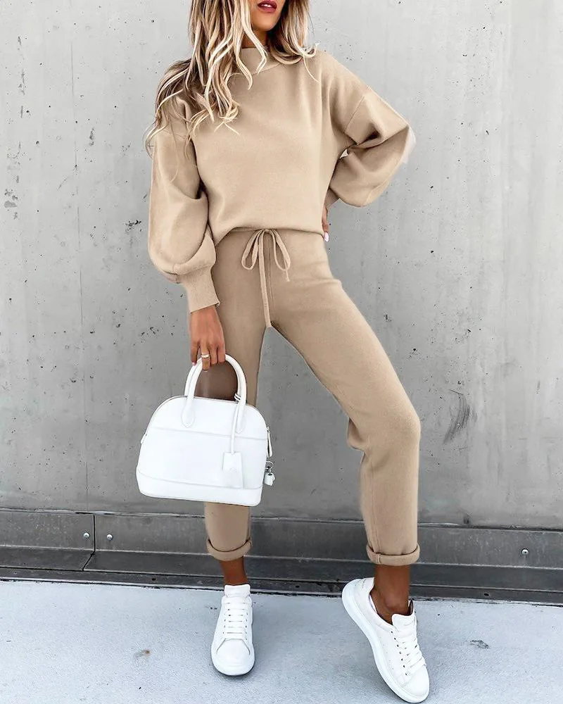 

Women Tracksuit 2 Piece Sets Womens Outfits Sports Home Suit Female Sportswear Casual Chandal Mujer Ensemble Jogging Femme 2020