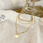 Ожерелье на шею с золотой цепочкой для женщин ювелирные изделия Многослойные аксессуары для Одежда для девочек эстетическое подарки Модный кулон, ювелирные изделия 2021