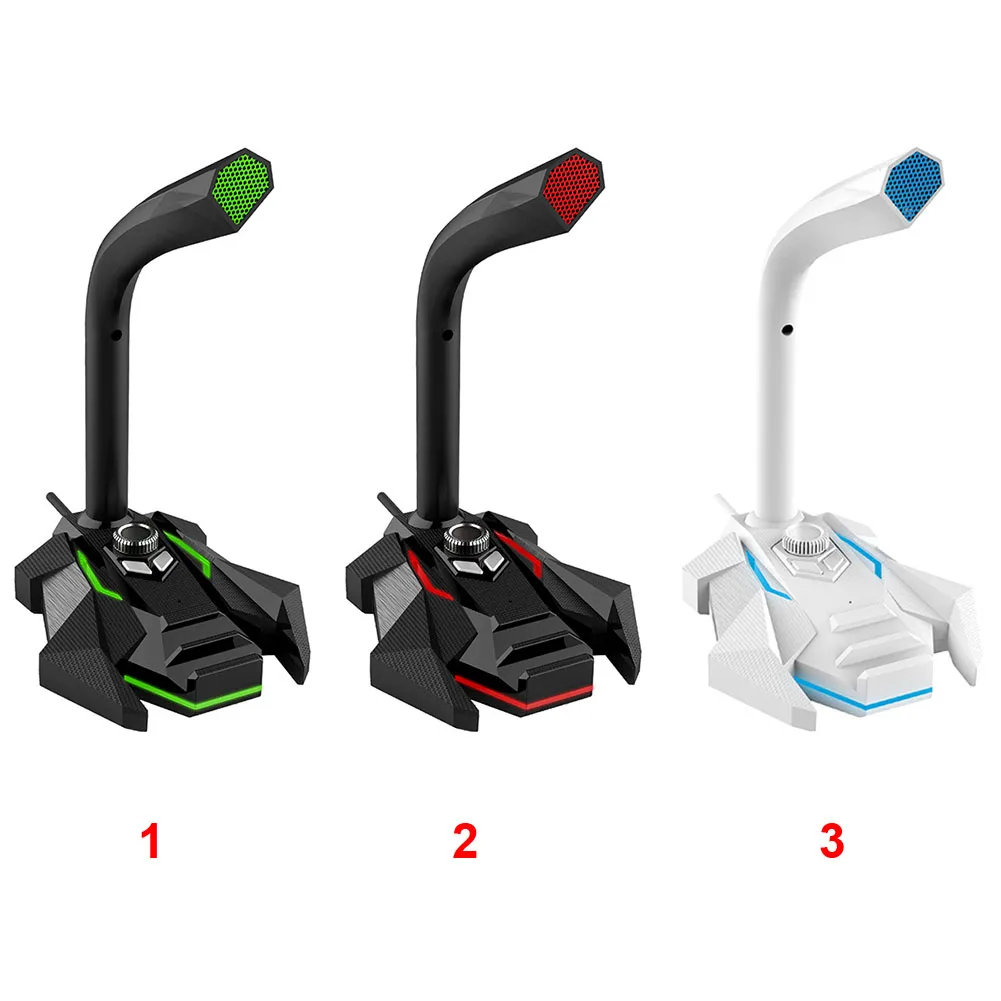 

Microphone High Definition Multipurpose Online Chatting LED Light Effect Gaming Computer Laptop Desktop Stand Durable