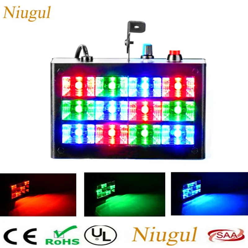RGB 12 шт. светодиодный стробоскосветильник стробоскоп 20 Вт автоматический