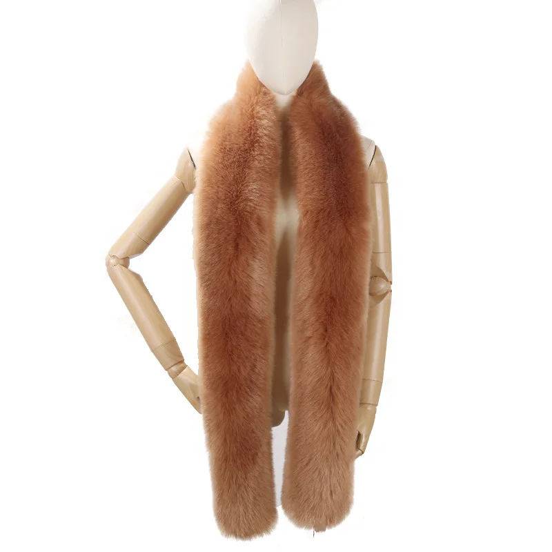 Faux Fox Fur Scarf Long Collar Female Winter Raccoon Hat Fake Shawl Cloak | Wedding Jackets / Wrap