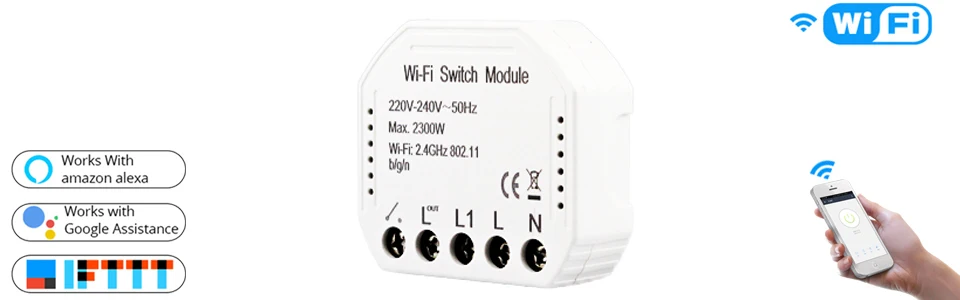 Умный Wi-Fi выключатель модуль светильник светодиодный диммер RF беспроводной голосовой пульт дистанционного управления смарт-приложение светильник 1 2 Переключатель