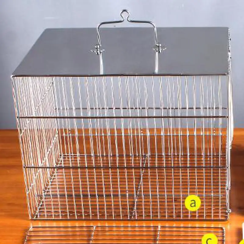 Клетка для птиц из нержавеющей стали квадратная клетка ванны Черный Пион Тигр