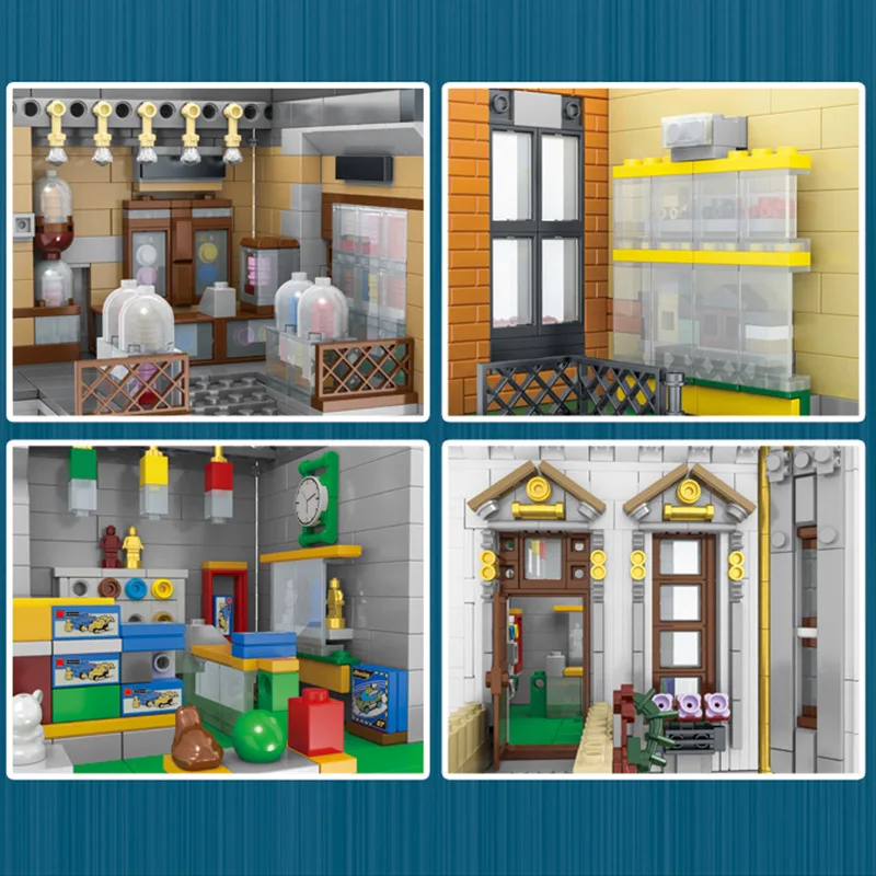 

IN STOCK 5477 PCS UG10190 Street View Series Toys Store Afol Square Model Building Blocks Assembly Bricks Kids Christmas Gifts