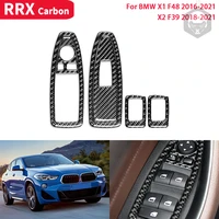 rrx car inner door window lift button frame trim cover carbon fiber sticker for bmw x1 f48 x2 f39 2016 2017 2018 2019 2020 2021