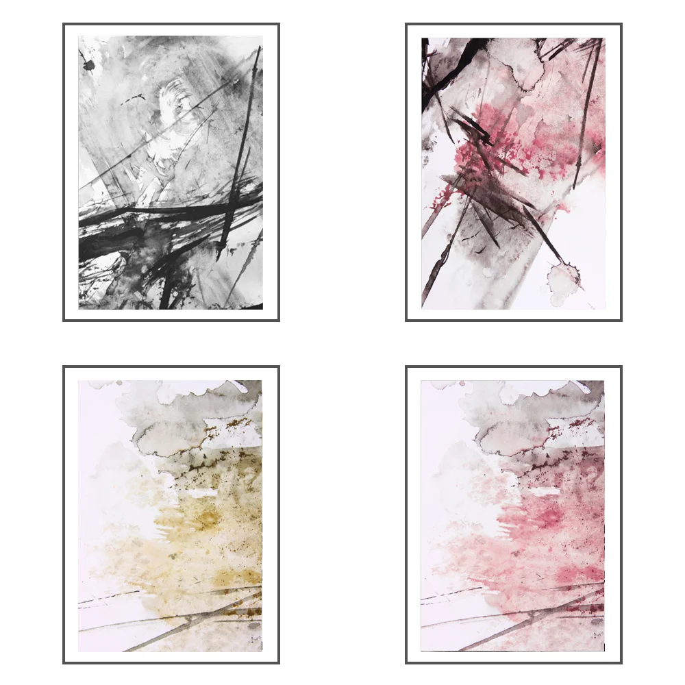 Скандинавские минималистичные разноцветные абстрактные картины на холсте