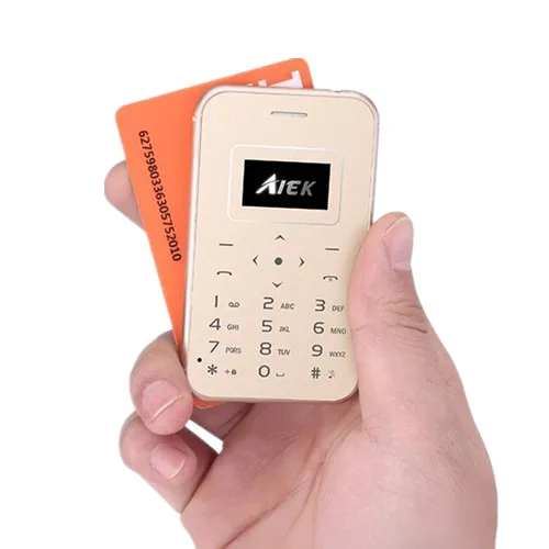 Aiek X8 ультра тонкая карта мобильный телефон мини карманный студенческий