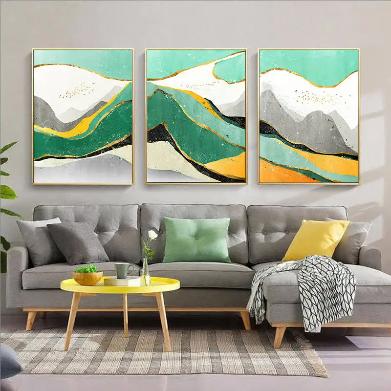 Геометрический каменный узор Постер в скандинавском стиле Настенная картина из