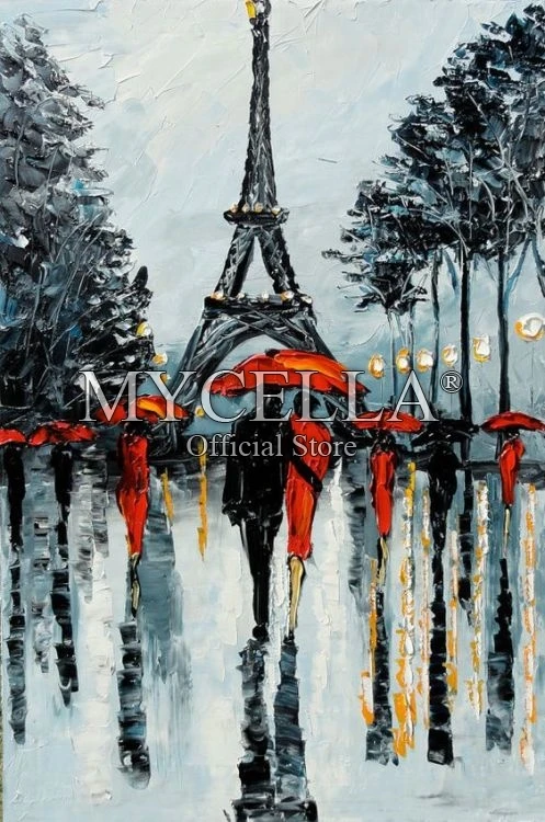 

Full Diamond Mosaic DIY Diamond Painting Paris Tower Scenic Lovers Embroidery Cross Stitch Rhinestone Home Decor Gift Craft