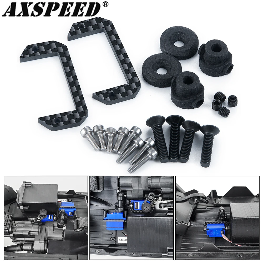 

Комплект для защиты осей автомобиля AXSPEED RC, комплект для 1/10 RC гусеничного автомобиля Axial SCX10 III AXI03007, обновленные детали сервопривода