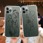 Чехол-накладка для iPhone 12, 11 Pro Max, X, XR, XS Max, 6, 7, 8 Plus, прозрачный, с абстрактными геометрическими линиями