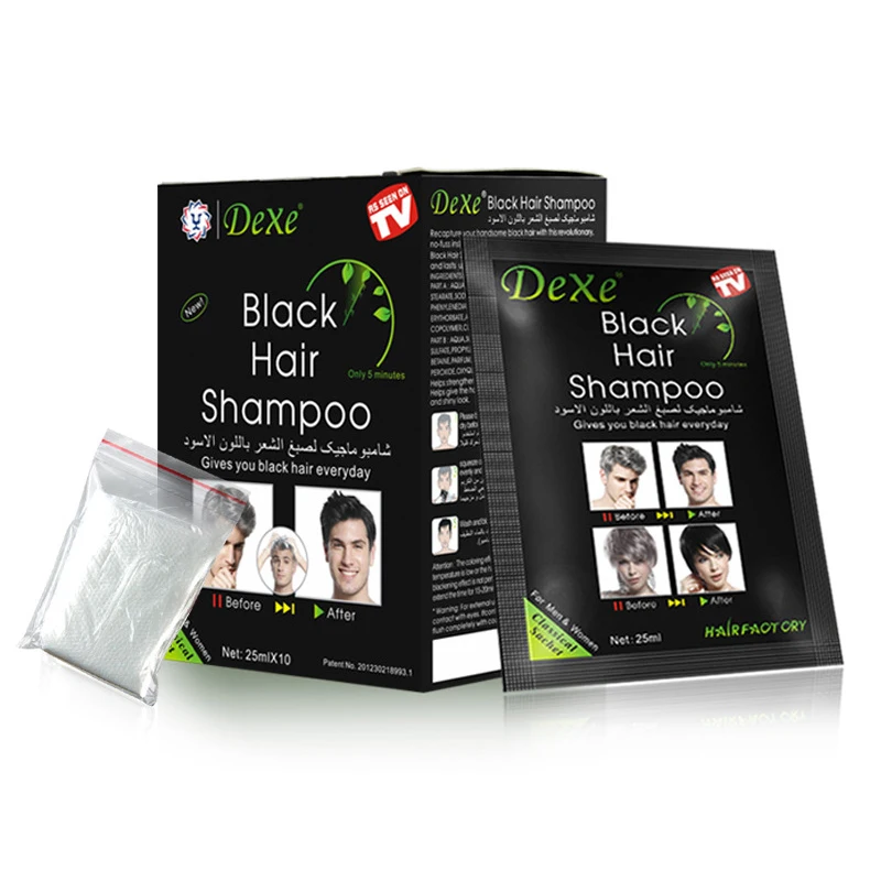 

White Hair Blackening Hair Dye Portable Two-in-one Package Dyed Black Hair Shampoo Grey Hair Become Black Immediate Clean Scalp