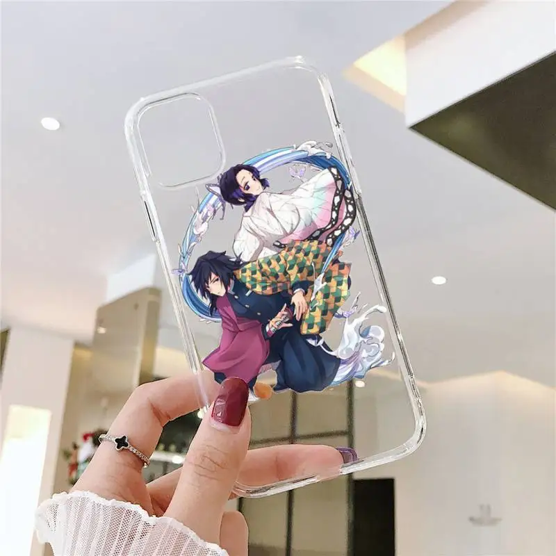

Kimetsu No Yaiba Demon Slayer Anime Phone Case Clear Transparent for iPhone 11 12 mini pro XS MAX 8 7 6 6S Plus X 5S SE XR 2020