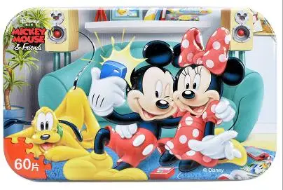 Mickey Marvel, Мстители, Человек-паук, автомобиль, Дисней, головоломка, игрушка, детские деревянные пазлы, детские развивающие игрушки для детей, подарок - Цвет: Mickey