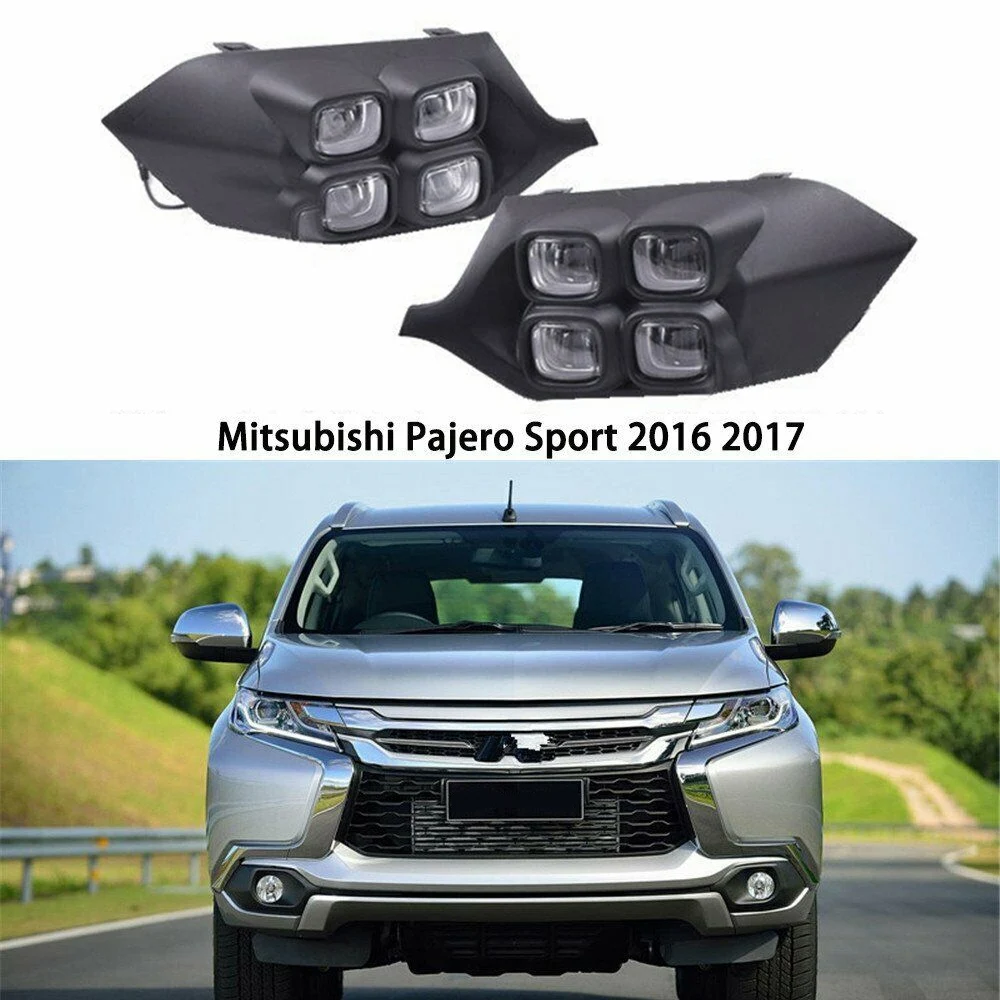 2 шт. Автомобильные светодиодные дневные ходовые огни для Mitsubishi Pajero Sport Montero 2016-2017