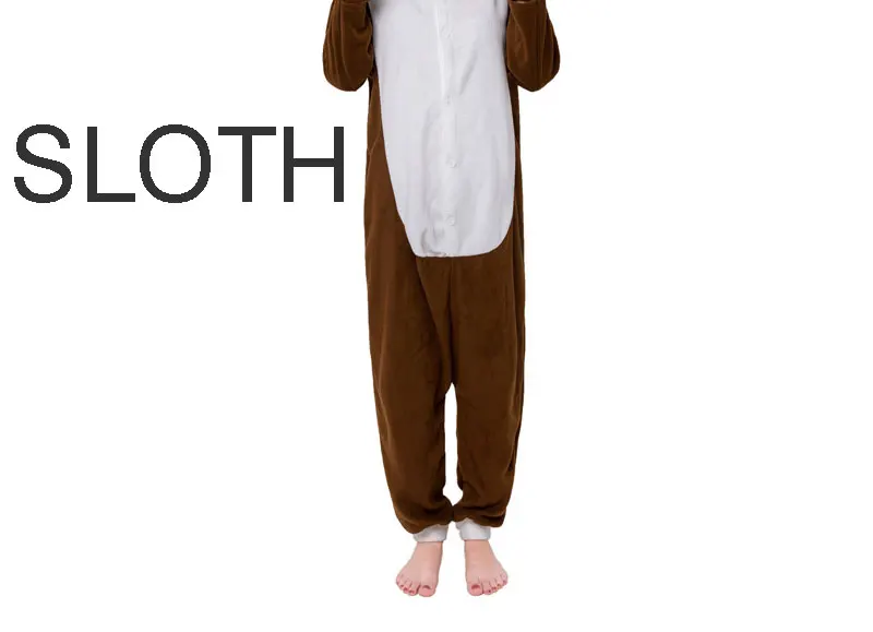 sloth Kigurumi, Пижама для взрослых, костюм для косплея, серая акула, Onesie Lemur, одежда для сна, домашняя одежда, пижамы унисекс, одежда для вечеринок для женщин и мужчин - Цвет: sloth