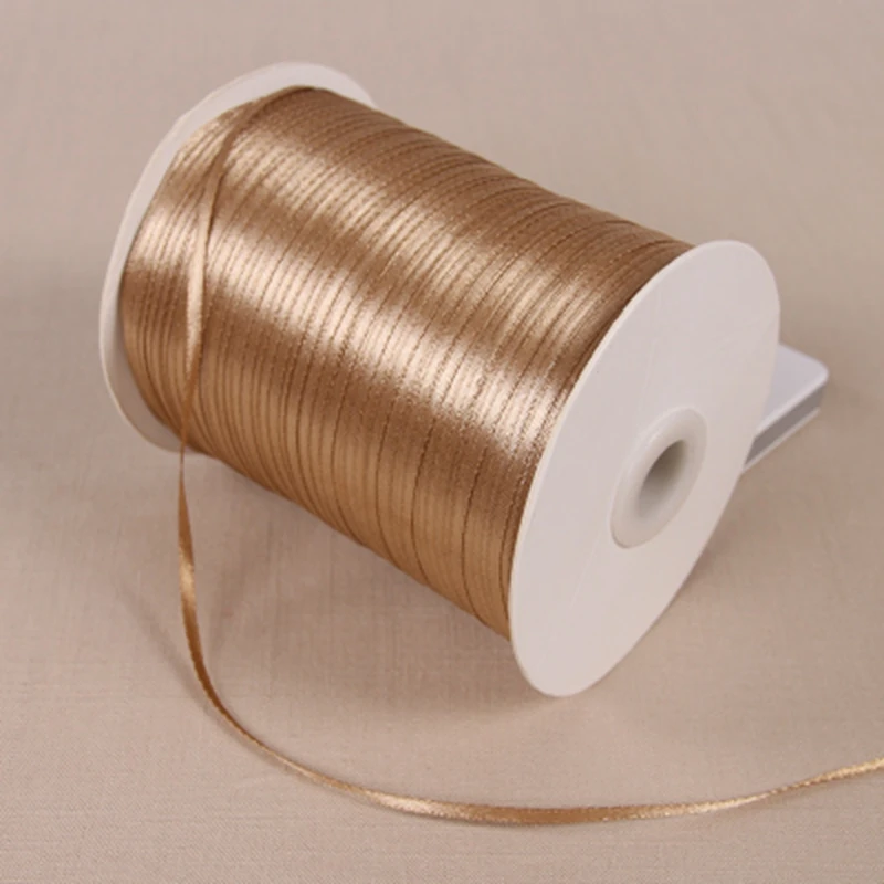 

1/8" 3mm Satin Ribbon for packing and bow & Garment Accessories 20y/lot 105