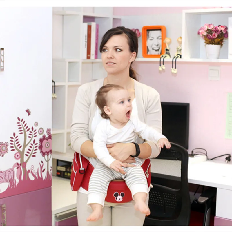 Дисней Микки Минни Baby Carrier Хипсит(пояс для ношения ребенка) Дети младенческой хип ремень рюкзак Хипсит Рюкзак-кенгуру ходунки