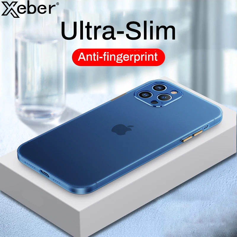 Ультратонкий матовый прозрачный чехол для телефона iPhone 12 Pro Max 11 13 - Цена: 182.34