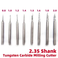 1pcs 2 35mm shank tungsten carbide milling cutter steel engraving burrs drill bit machine file accessories cutters electric tool