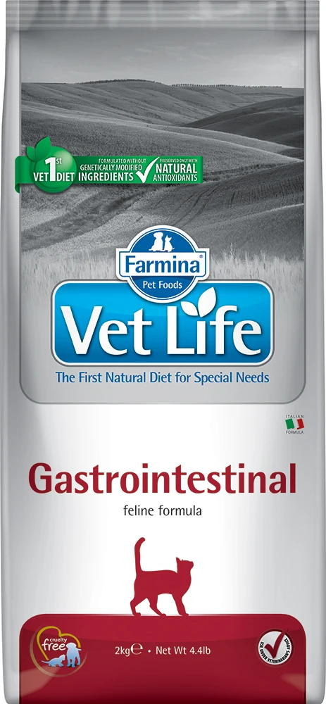 Сухой корм Farmina VET LIFE Feline Gastro-Intestinal диета для кошек 5 кг | Дом и сад
