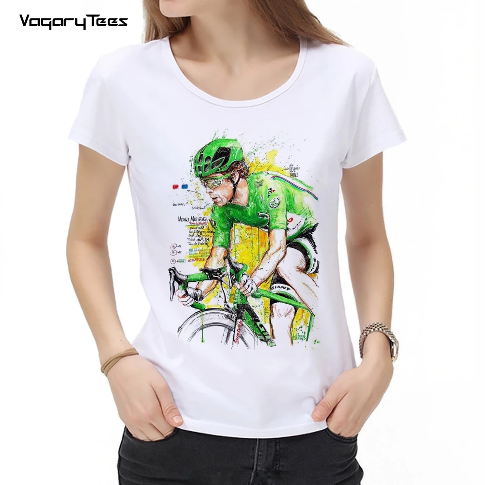 

Модная женская футболка с коротким рукавом для езды на велосипеде, Спортивная Футболка с принтом, повседневные топы в стиле хип-хоп, футболк...