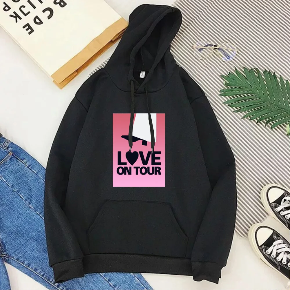 

Love on Tour Hoodies Women Vintage Sweatshirt Print Pullovers Casual Pink Clothing Streetwear Girls Sweatshirt Gothic
