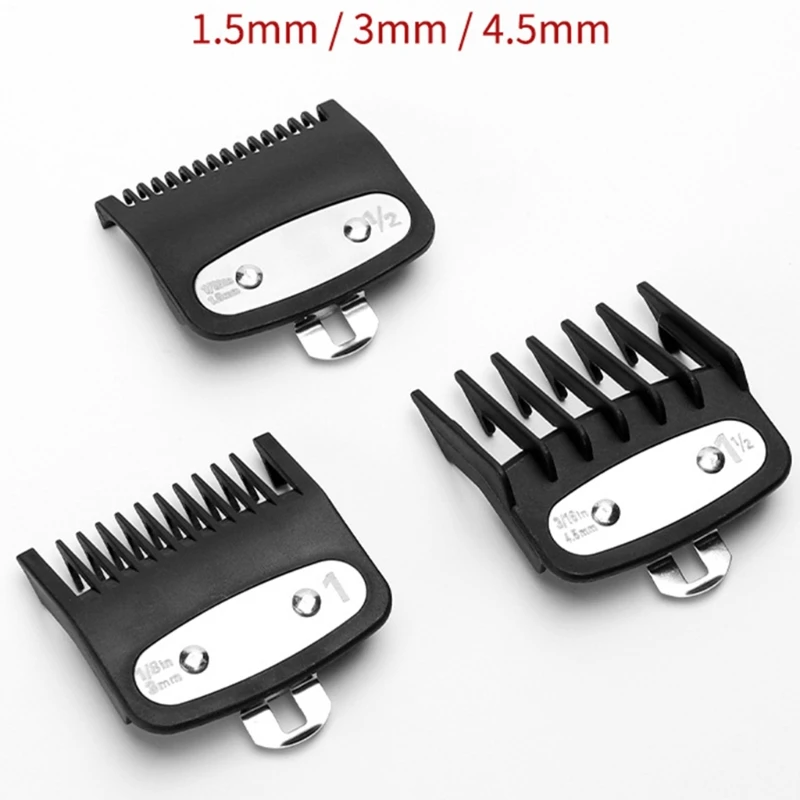 

2/3Pcs Hair Clipper Guides Combs Kit, Professional Trimmer Attachment Hair Clipper Replacement Guards Parts for Haircut