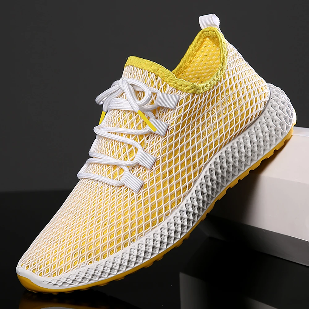 Style3 Yellow Oeak/мужские кроссовки; повседневная обувь на плоской подошве; удобная мужская обувь; коллекция года; обувь с дышащей сеткой; спортивные кроссовки; tenis masculino - Цвет: Style3 Yellow