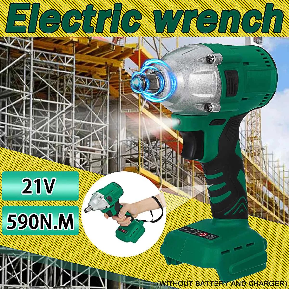

Бесщеточный Электрический ударный гайковерт с бесступенчатой скоростью, 1/2 Н. М, перезаряжаемый электроинструмент, адаптация к батарее Makita ...