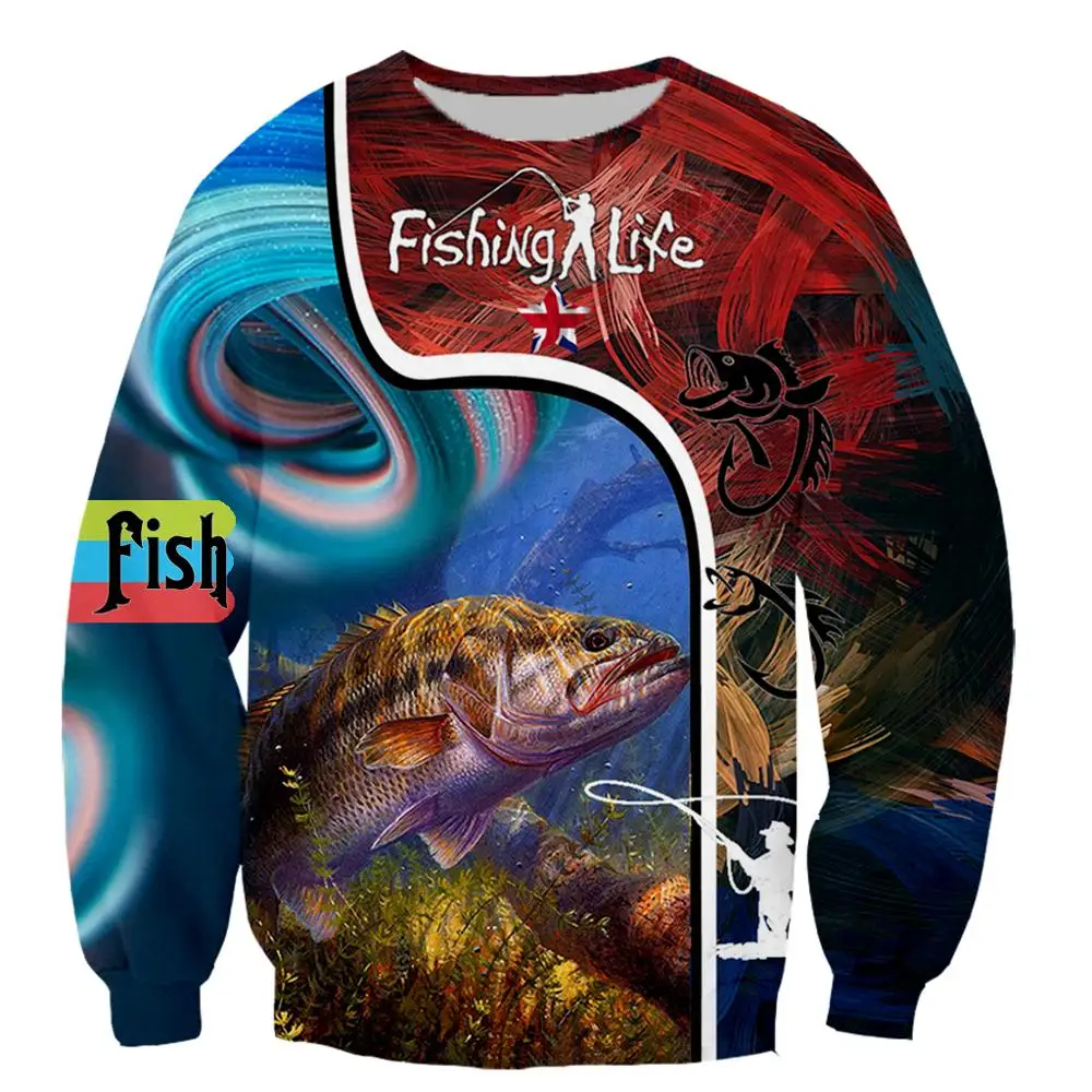 Любовь животных крутая Рыбалка на щуку 3D печать Мужчины Женщины Мода