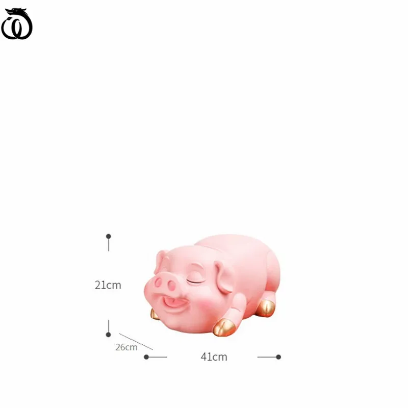 

WU CHEN LONG Modern Cute Art Little Pig Sculpt Animal Feet Step Stool Home Decor Resin Craft Doorway Footstool Decoration R6358