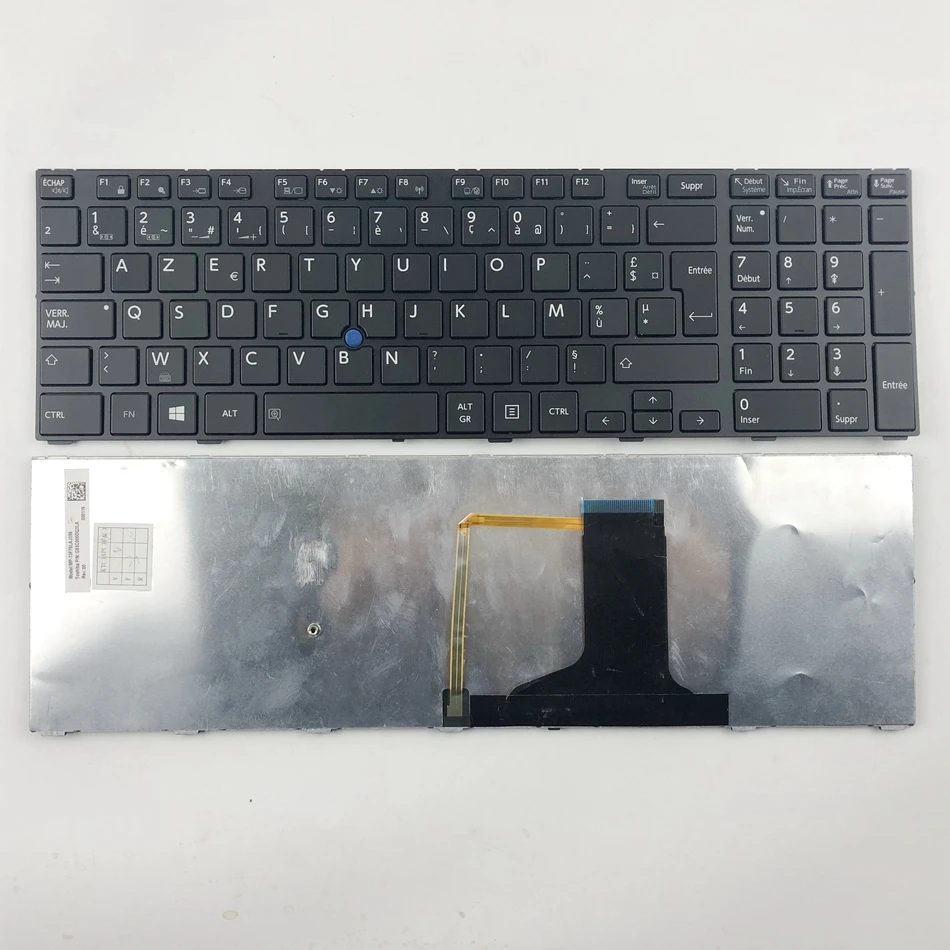 Французская латинская клавиатура с подсветкой для ноутбука Toshiba Tecra W50 A A50 черный