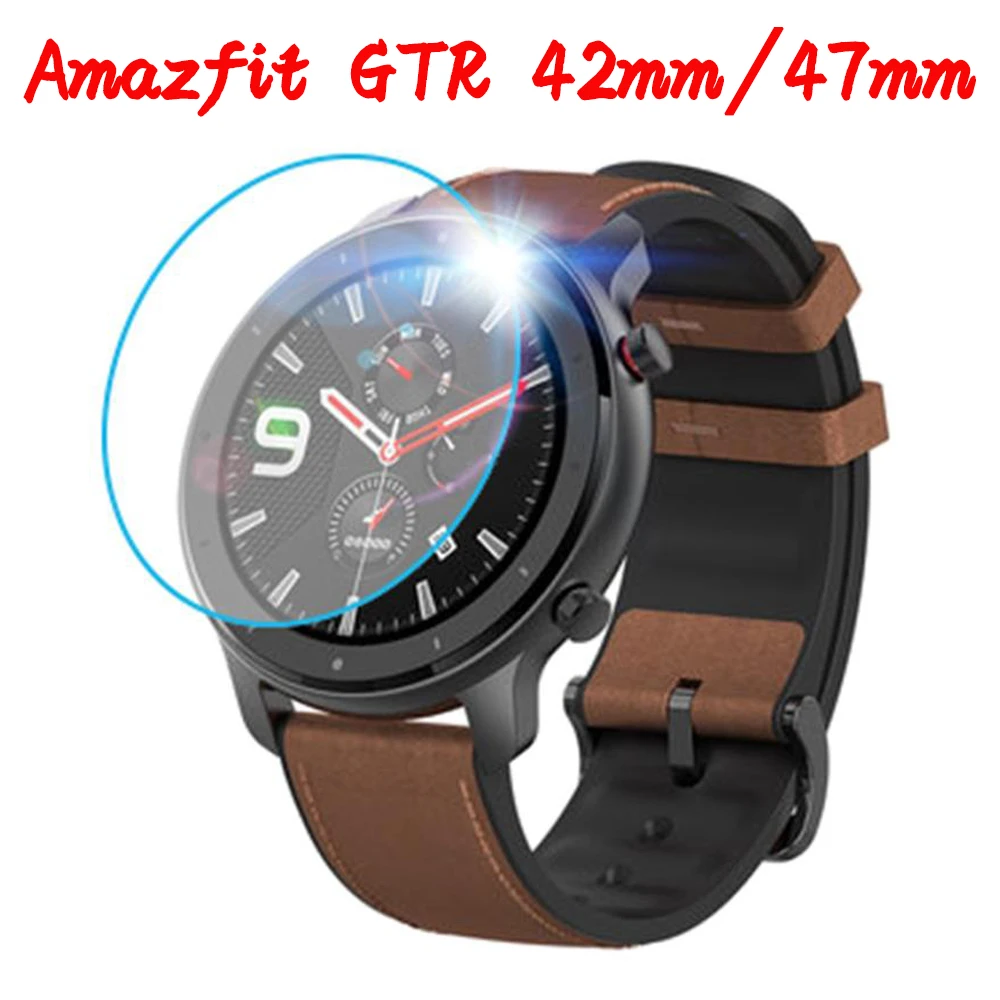 Защитное стекло закаленное 9H 2.5D для смарт-часов xiaomi Huami Amazfit GTR 47 мм 42 | Мобильные